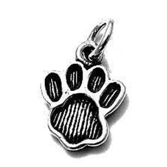 BEAR'S PAW PRINT CHARM IN STERLING SILVER. - Picture 1 of 1